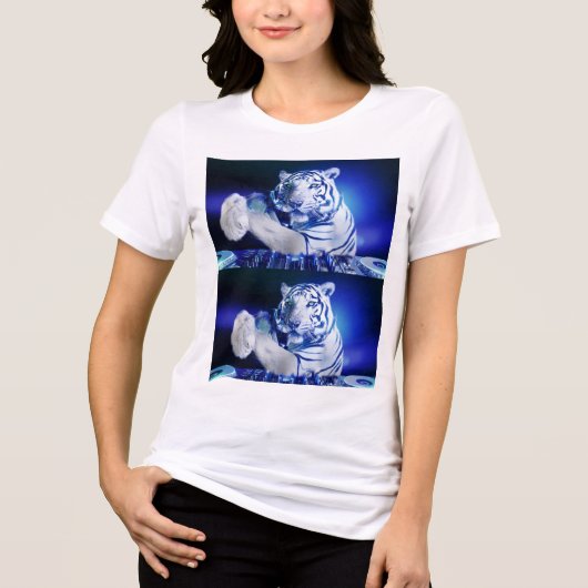 Neon Tiger DJ T-Shirt – EDM Festival Graphic Tee (Voorkant)