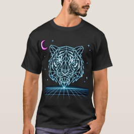 Neon Tiger Synthwave – Electric Striker Retro Tee T-shirt
