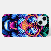 Neon Tijger en oerwoud bladeren Case-Mate iPhone Case (Achterkant (horizontaal))