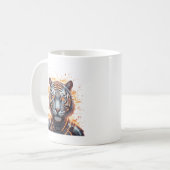 Neon Tijger Geest van Moed Koffiemok (Voorkant links)