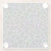 Neon Tile Glass Onderzetter Glazen Onderzetter (Achterkant)