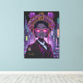 Neon Toekomst ID1028 Canvas Afdruk (Insitu (Houten vloer))
