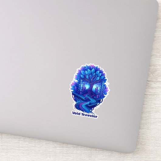Neon Toekomst Wereld Sticker (Detail)