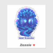 Neon Toekomst Wereld Sticker (Vel)