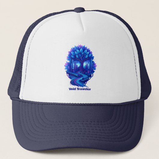 Neon Toekomst Wereld Trucker Pet (Voorkant)