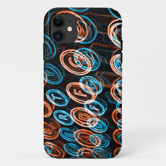 Neon toetsenbordtoetsen Case-Mate iPhone case (Achterkant)