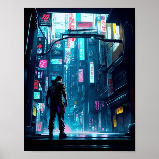 Neon Tokyo Nights Poster (Voorkant)