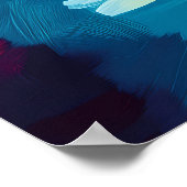 Neon Tokyo Skyline in Abstracte Fauvistische stijl Poster (Hoek)