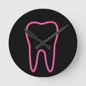 Neon tooth ronde klok (Voorkant)