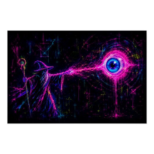 Neon Tovenaar Perfect Poster (Voorkant)