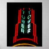 Neon Tower Records tekenen 1979 Poster (Voorkant)