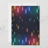 Neon Trampoline Bounce Birthday Party Kaart (Achterkant)