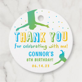 Neon Trampoline Park boys Birthday Favor Tags Bedankjes Labels