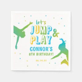 Neon Trampoline Park Boys Birthday Party Napkins Servet