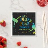 Neon Trampoline Park Boys Birthday Party Servet (Insitu)