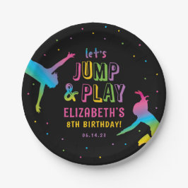 Neon Trampoline Park Girls Birthday Party Papieren Bordje
