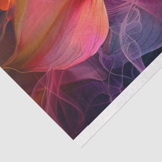 Neon Translucent Calla Lillie's Decoupage Tissuepapier (Detail)