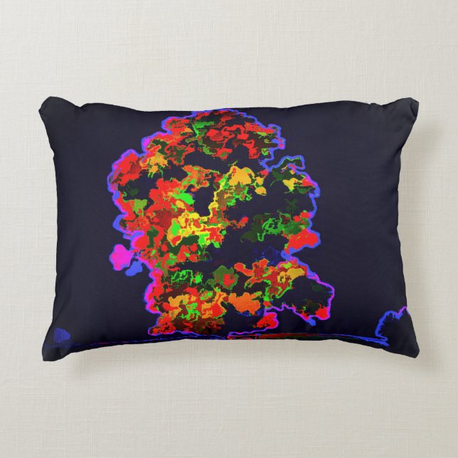 Neon tree explosie accent kussen (Voorkant)