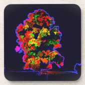 Neon tree explosie bier onderzetter (Voorkant)