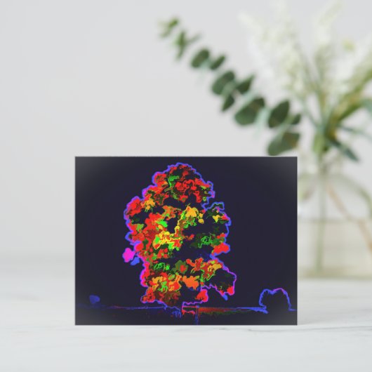Neon tree explosie briefkaart (Staand voorkant)