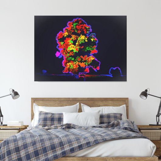 Neon tree explosie canvas afdruk (Insitu (Slaapkamer))