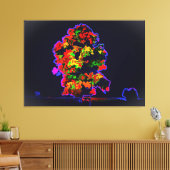 Neon tree explosie canvas afdruk (Insitu (Woonkamer))