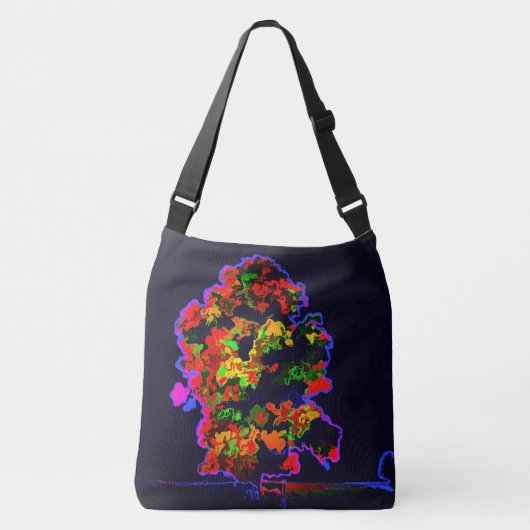 Neon tree explosie crossbody tas (Voorkant)