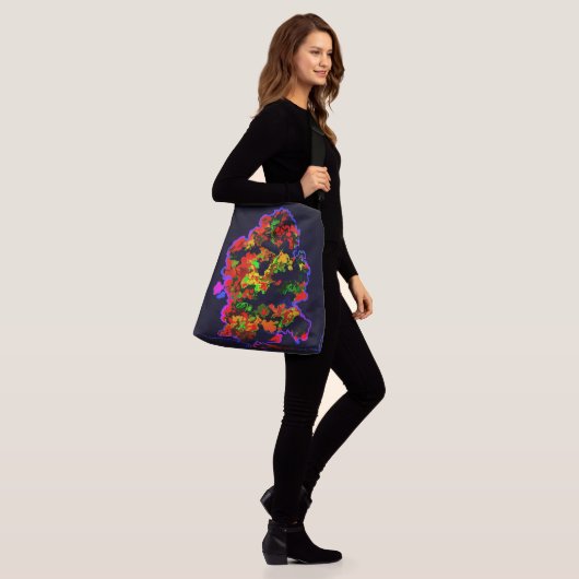 Neon tree explosie crossbody tas (Op model)