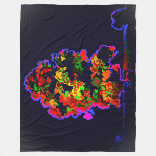 Neon tree explosie fleece deken