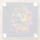 Neon tree explosie glazen onderzetter (Achterkant)