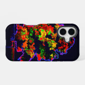 Neon tree explosie iPhone 16 hoesje (Achterkant horizontaal)