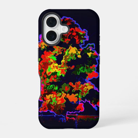 Neon tree explosie iPhone 16 hoesje (Achterkant)