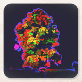 Neon tree explosie kartonnen onderzetters (Voorkant)