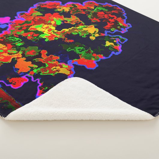 Neon tree explosie sherpa deken (3/4)