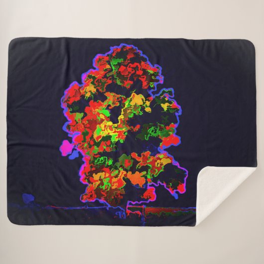 Neon tree explosie sherpa deken (Voorkant (horizontaal))