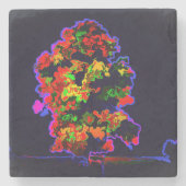 Neon tree explosie stenen onderzetter (Voorkant)