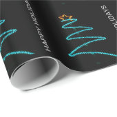 neon tree feestdagen cadeaupapier (Rol Hoek)
