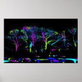 Neon Trees Urban Skyline - dark sky Poster (Voorkant)