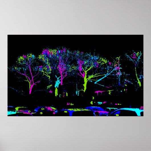 Neon Trees Urban Skyline - dark sky Poster (Voorkant)