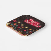 Neon Trendy Kerstvakantie Collectie Papieren Bordje (Gebogen)