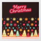 Neon Trendy Kerstvakantie Collectie Raamsticker (Vel)