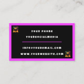 Neon Trendy Party Time gepersonaliseerde professio Visitekaartje (Achterkant)