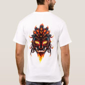 Neon Tribal Face Art T-shirt (Achterkant)