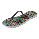 Neon Tribal Pattern Teenslippers (Schuin)