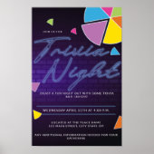 Neon Trivia Nachtfeest Poster (Voorkant)