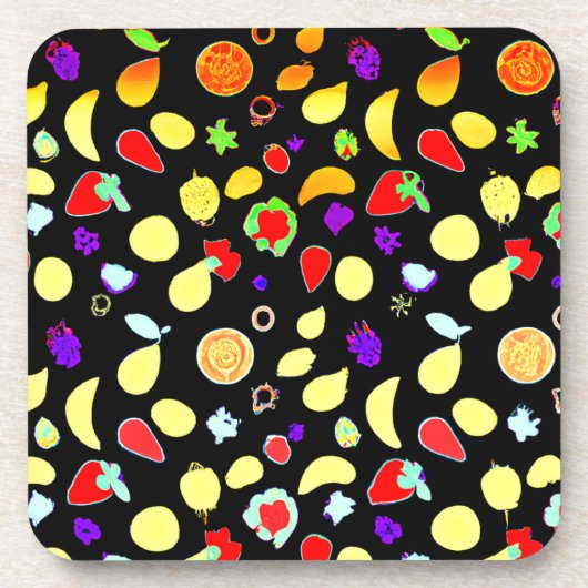 Neon Tropic Fruits Burst Bier Onderzetter (Voorkant)