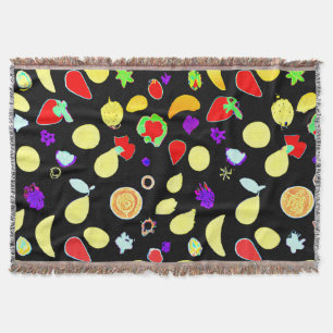 Neon Tropic Fruits Burst Deken