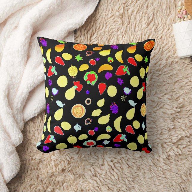 Neon Tropic Fruits Burst Kussen (Deken)
