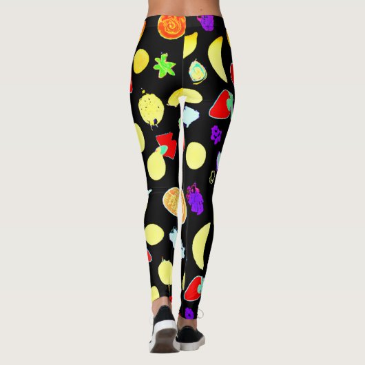 Neon Tropic Fruits Burst Leggings (Achterkant)