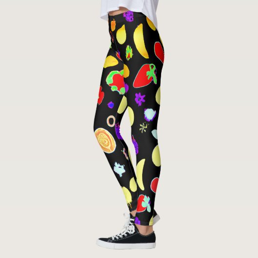 Neon Tropic Fruits Burst Leggings (Links)